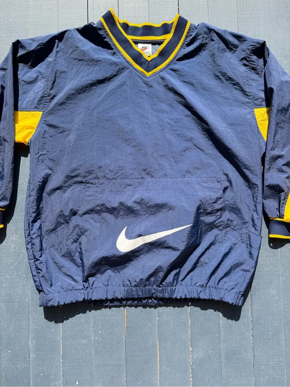 Vintagee 1990s Nike Windbreaker Colorblock Check Jacket - Picture 2 of 6